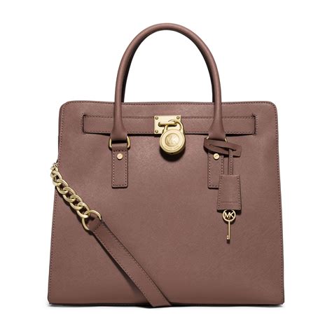 michael kors hamilton brown saffiano leather tote|Michael Kors saffiano leather bag.